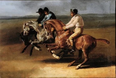 Start of the Horse Race with Horsemen