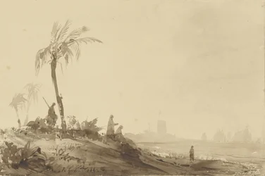 Bedouins Under a Palm Tree