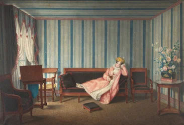 Woman in Pink Reclining on a Canape, 1819