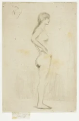 Study from the Nude of a Girl Standing