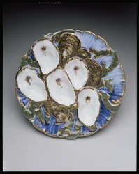 Oyster plate from the Rutherford B. Hayes White House service, designed 1879