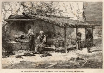 A tuna fishing lodge in the bay of Proelucca, Gulf of Fiume (or Rijeka, Istria)