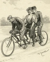 Bicycle for Three Persons, Called Tandem Bicycle