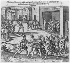 Capture, trial and execution of Diego de Almagro by order of Francisco Pizarro