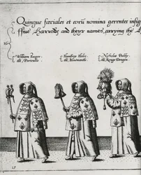 Heralds in the Funeral Cortege of Sir Philip Sidney on the Way to St. Paul