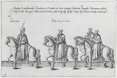 Lord Mayor and Aldermen in the Funeral Cortege of Sir Philip Sidney on the Way to St. Paul