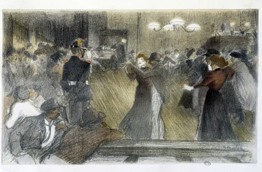Ball - Drawing by Steinlen