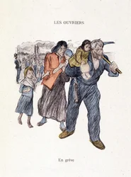 Workers: on strike in 