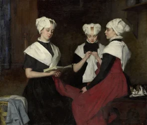 Three Girls from the Amsterdam Burgerweeshuis