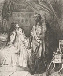 Have you prayed tonight, Desdemona: plate 12 from Othello Act 5, etched 1844, reprinted 1900