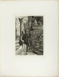 Owake! What Ho! Brabantio! plate 1 (act 1, scene 1) from Othello