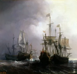 Capture of Three Dutch Commercial Vessels by the French Ships Fidèle, Mutine and Jupiter, in 1711
