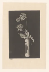 Flowers in a Vase with Chinese Motifs from La Chine