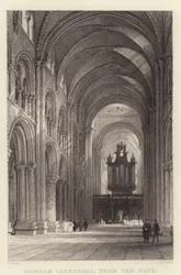 Durham Cathedral, from the Nave (engraving)