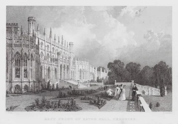 East Front of Eaton Hall, Cheshire (engraving)