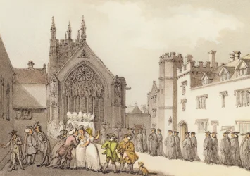 Merton College and Chapel, from the First Quadrangle
