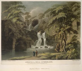 Upper Fall at Ridal, Cumberland, engraved by F. Jukes