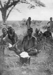 Stella Court Treatt Tending a Sick Baby, Bulawayo to Dett, Southern Rhodesia, c1924-c1925 1927