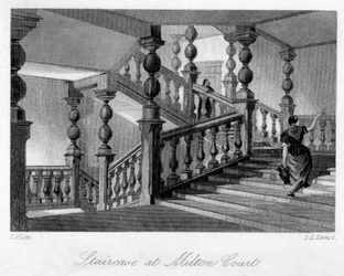 Staircase at Milton Court, Near Dorking, Surrey
