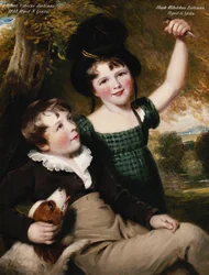 Portrait of Thomas Osborne Bateman, Aged 8, with His Brother, Hugh Athelstan, Aged 6