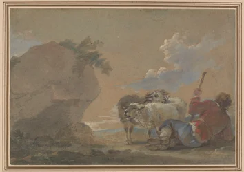 Landscape with Shepherd and Sheep