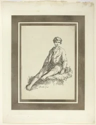 Young Boy Seated, from the first issue of Specimens of Polyautography