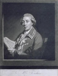 Portrait of Giusto Ferdinando Tenducci, Italian castrato, engraved by William Dickinson, 1782