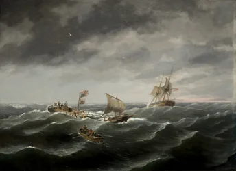 Loss of the Schooner “John S. Spence” of Norfolk, Virginia, 2nd View - Rescue of the Survivors