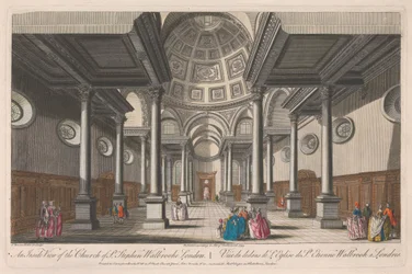 An Inside View of the Church of St. Stephen, Walbrooke, London