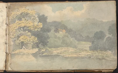 Album of Landscape and Figure Studies: Landscape Scene near St. Albans