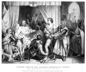 King Richard I forgiving Bertrannd De Gurdun