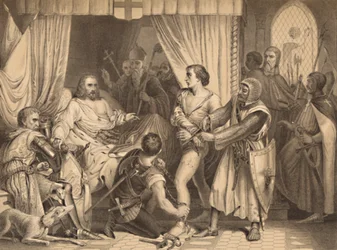 Richard the Lionheart Forgiving Bertrand de Gurdun
