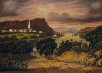 Lake George and the Village of Caldwell, mid 19th century