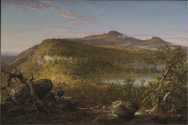 A View of the Two Lakes and Mountain House, Catskill Mountains, Morning