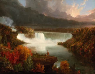 Distant View of Niagara Falls
