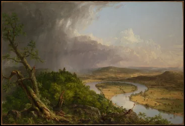 View from Mount Holyoke, Northampton, Massachusetts, after a Thunderstorm - The Oxbow
