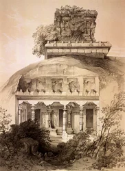 Cave with Structural Vimana, Mahavellipore