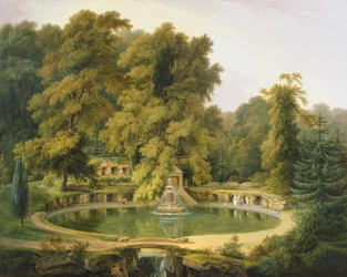 Temple, Fountain and Cave in Sezincote Park