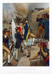 In a Hostile Land. The Landing of Horatio Nelson (1758-1805) in Copenhagen (Denmark), After the Battle (1801)