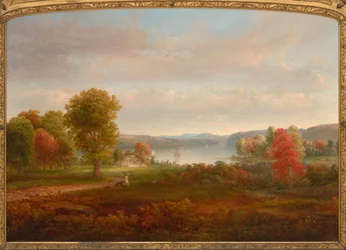 View on the Hudson in Autumn