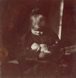 Betty Reynolds with Doll on Lap, ca. 1885