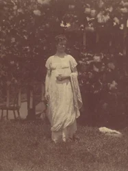 Mrs. Louis Kentin in Empire Dress