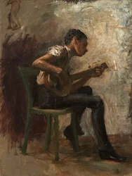 Study for Black Boy Dancing: The Banjo Player, c. 1877