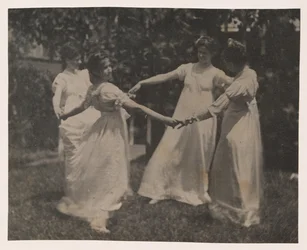 Susan Hannah Macdowell, Unidentified Girl, Elizabeth Macdowell, and Possibly Mary Macdowell at the Macdowell House