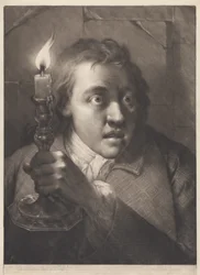 Man Holding a Candle
