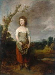 A Peasant Girl Gathering Faggots in a Wood