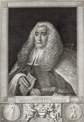 Honourable Mr Justice Blackstone, engraved by Hall
