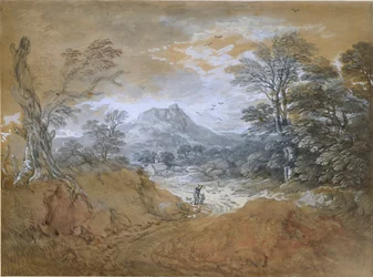 Landscape with a Road at the Edge of a Wood, 1760-1765