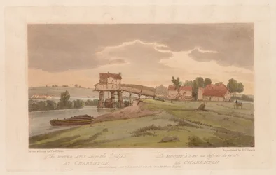 A Selection of Twenty of the Most Picturesque Views in Paris: The Water Mill above the Bridge at Charenton
