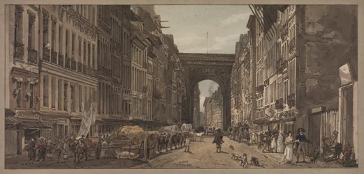 A Selection of Twenty of the Most Picturesque Views in Paris: View of the Gate of St. Denis taken from the Suburbs